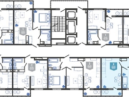 Продается 2-комнатная квартира ЖК Облака-3, дом 1, 59.5  м², 10382750 рублей