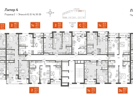 Продается 3-комнатная квартира ЖК Все Свои VIP, литера 4, 89.25 м², 22044750 рублей