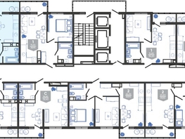 Продается 2-комнатная квартира ЖК Облака-3, дом 1, 47.7  м², 9854820 рублей