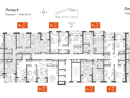 Продается 2-комнатная квартира ЖК Все Свои VIP, литера 4, 82.85  м², 24855000 рублей