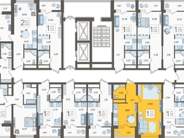 Продается 1-комнатная квартира ЖК Кислород, корпус 1, 38.9 м², 16454700 рублей