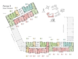 Продается 1-комнатная квартира ЖК Теплые Края, 1 очередь литер 3, 38.66 м², 5412400 рублей