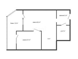 Продается 2-комнатная квартира Адмирала Пустошкина б-р, 47  м², 5500000 рублей