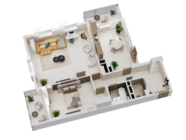 Продается 2-комнатная квартира ЖК Золотой Берег, литер 3, 97.37  м², 17418519 рублей