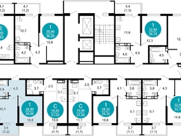 Продается 1-комнатная квартира ЖК Лестория, дом 1, 30 м², 15533600 рублей