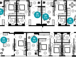 Продается 2-комнатная квартира АО Нескучный сад, корпус 1, 37.7 м², 37074180 рублей