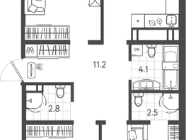 Продается 3-комнатная квартира ЖК Все Свои VIP, литера 4, 89.05 м², 22885850 рублей