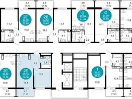 Продается 1-комнатная квартира ЖК Лестория, дом 2, 36.3 м², 15543660 рублей