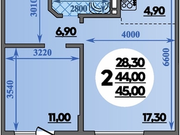 Продается 2-комнатная квартира ЖК Парк у дома, литера 7.1, 45 м², 7830000 рублей