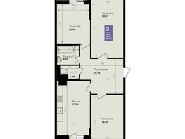 Продается 3-комнатная квартира ЖК Левада, литера 8, 87.4 м², 9534545 рублей