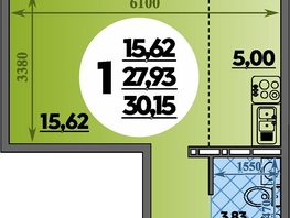 Продается Студия ЖК Восточный, литера 12, 30.15 м², 4607425 рублей