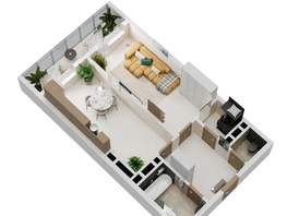 Продается 1-комнатная квартира ЖК Золотой Берег, литер 3, 57.86 м², 12034880 рублей
