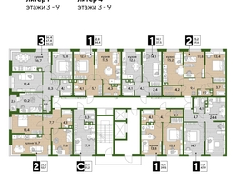 Продается 1-комнатная квартира ЖК DOGMA PARK (Догма парк), литера 1, 44.2 м², 7483061 рублей