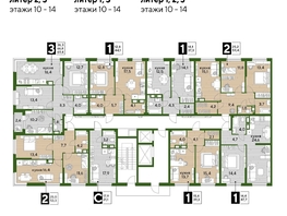 Продается 2-комнатная квартира ЖК DOGMA PARK (Догма парк), литера 2, 58.9  м², 9058820 рублей