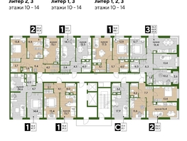 Продается 3-комнатная квартира ЖК DOGMA PARK (Догма парк), литера 2, 68.8 м², 9611360 рублей