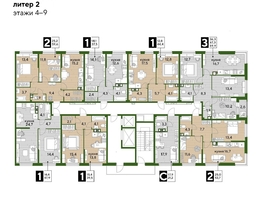 Продается 3-комнатная квартира ЖК DOGMA PARK (Догма парк), литера 10, 69.4  м², 9716000 рублей