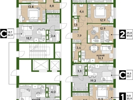 Продается 3-комнатная квартира ЖК DOGMA PARK (Догма парк), литера 7, 68.8  м², 9473760 рублей