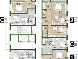 Продается 3-комнатная квартира ЖК DOGMA PARK (Догма парк), литера 7, 68.9  м², 9446190 рублей