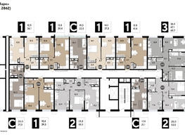 Продается 3-комнатная квартира ЖК DOGMA PARK (Догма парк), литера 17, 68.5  м², 9795500 рублей