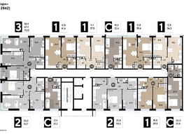 Продается 3-комнатная квартира ЖК DOGMA PARK (Догма парк), литера 17, 68.8  м², 9769600 рублей