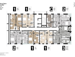 Продается 3-комнатная квартира ЖК DOGMA PARK (Догма парк), литера 19, 68.7 м², 10305000 рублей
