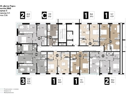 Продается 3-комнатная квартира ЖК DOGMA PARK (Догма парк), литера 19, 68.8 м², 10326880 рублей