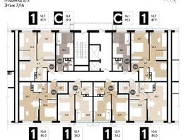 Продается 1-комнатная квартира ЖК DOGMA PARK (Догма парк), литера 18, 45  м², 7056000 рублей