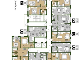 Продается 2-комнатная квартира ЖК DOGMA PARK (Догма парк), литера 21, 66.4 м², 10411520 рублей