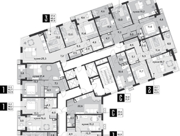 Продается 3-комнатная квартира ЖК Парк Победы 2, литера 19, 89.8 м², 12563020 рублей