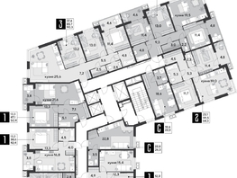 Продается 3-комнатная квартира ЖК Парк Победы 2, литера 19, 90.3  м², 12551700 рублей