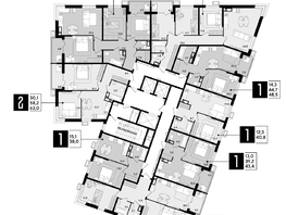 Продается 3-комнатная квартира ЖК Парк Победы 2, литера 21, 83.4 м², 11709360 рублей