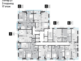 Продается 1-комнатная квартира ЖК Парк Победы 2, литера 21, 44 м², 8038800 рублей