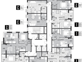 Продается 3-комнатная квартира ЖК Парк Победы 2, литера 21, 79.7 м², 11978910 рублей