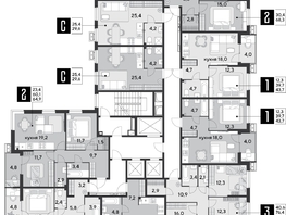 Продается 3-комнатная квартира ЖК Парк Победы 2, литера 21, 80.2 м², 12030000 рублей