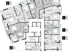 Продается 3-комнатная квартира ЖК Парк Победы 2, литера 28, 94.3 м², 13418890 рублей