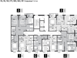 Продается 3-комнатная квартира ЖК Парк Победы 2, литера 31, 82.4 м², 12030400 рублей