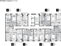 Продается 2-комнатная квартира ЖК Парк Победы 2, литера 30, 70.1 м², 11131880 рублей