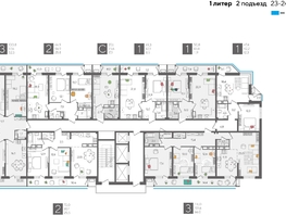 Продается 2-комнатная квартира ЖК Рекорд 2, литера 1, 72 м², 14673600 рублей