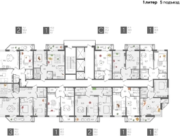 Продается 3-комнатная квартира ЖК Рекорд 2, литера 1, 88.6  м², 16665660 рублей