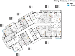Продается 2-комнатная квартира ЖК Рекорд 2, литера 2, 66.8 м², 14635880 рублей