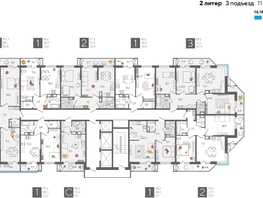 Продается 3-комнатная квартира ЖК Рекорд 2, литера 2, 87.9  м², 17219610 рублей