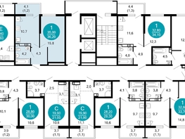 Продается 1-комнатная квартира ЖК Лестория, дом 1, 36.2  м², 16492720 рублей