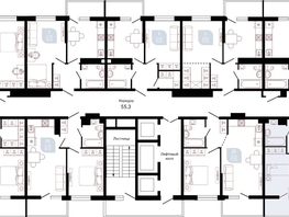 Продается 2-комнатная квартира ЖК Отражение, 2 очередь литера 3, 63.2 м², 7605940 рублей
