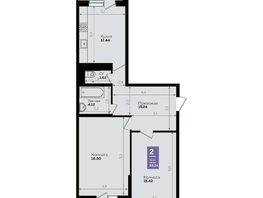 Продается 2-комнатная квартира ЖК Левада, литера 8, 65.7 м², 7619772 рублей