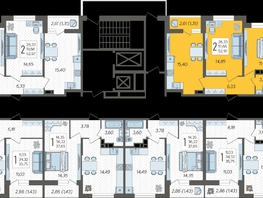 Продается 2-комнатная квартира ЖК Смородина, литера 18, 52.97 м², 6711299 рублей