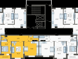 Продается 2-комнатная квартира ЖК Смородина, литера 13, 60.08  м², 7546048 рублей
