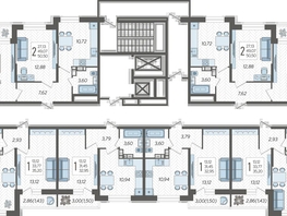 Продается 2-комнатная квартира ЖК Смородина, литера 11, 51.79 м², 6991650 рублей