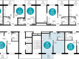 Продается 1-комнатная квартира ЖК Флора, 4 этап, 38.6 м², 12898880 рублей