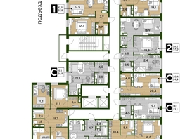 Продается 2-комнатная квартира ЖК DOGMA PARK (Догма парк), литера 21, 60.1 м², 9327520 рублей