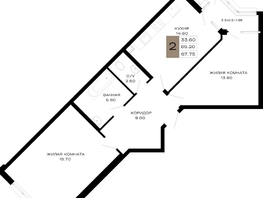 Продается 2-комнатная квартира ЖК Сердце, 67.75 м², 28793750 рублей